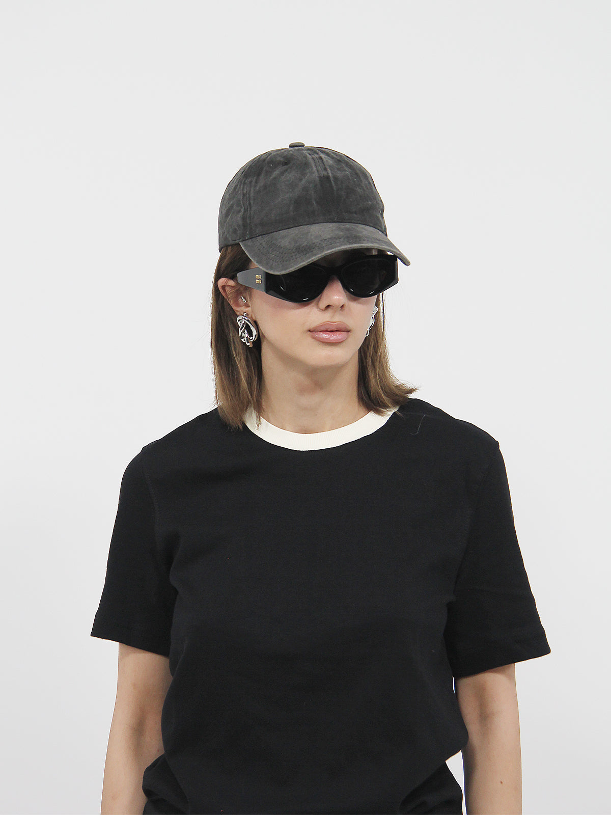 Denim Baseball Cap Grey