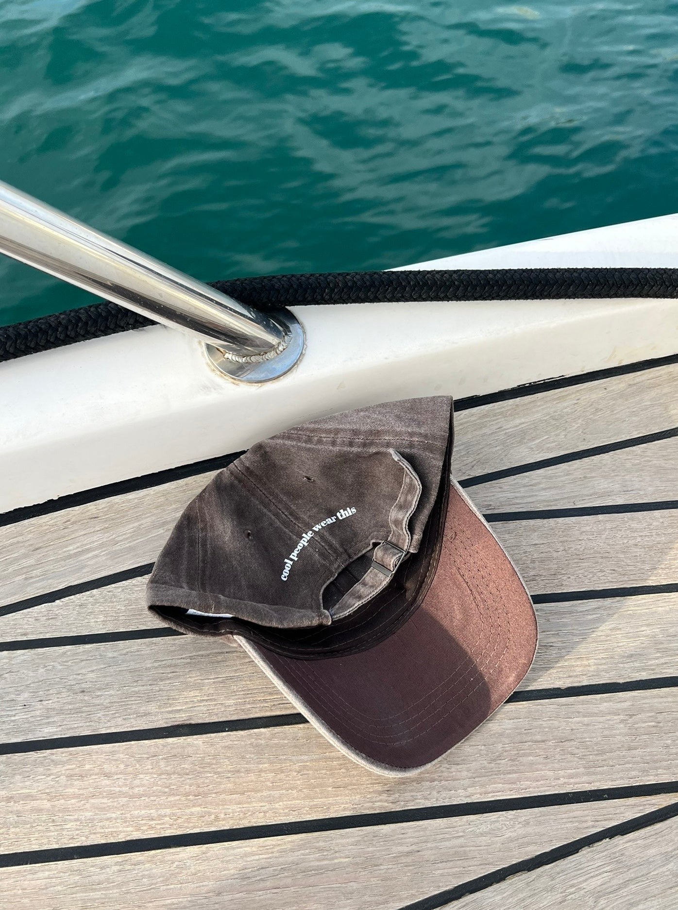 Denim Baseball Cap Brown