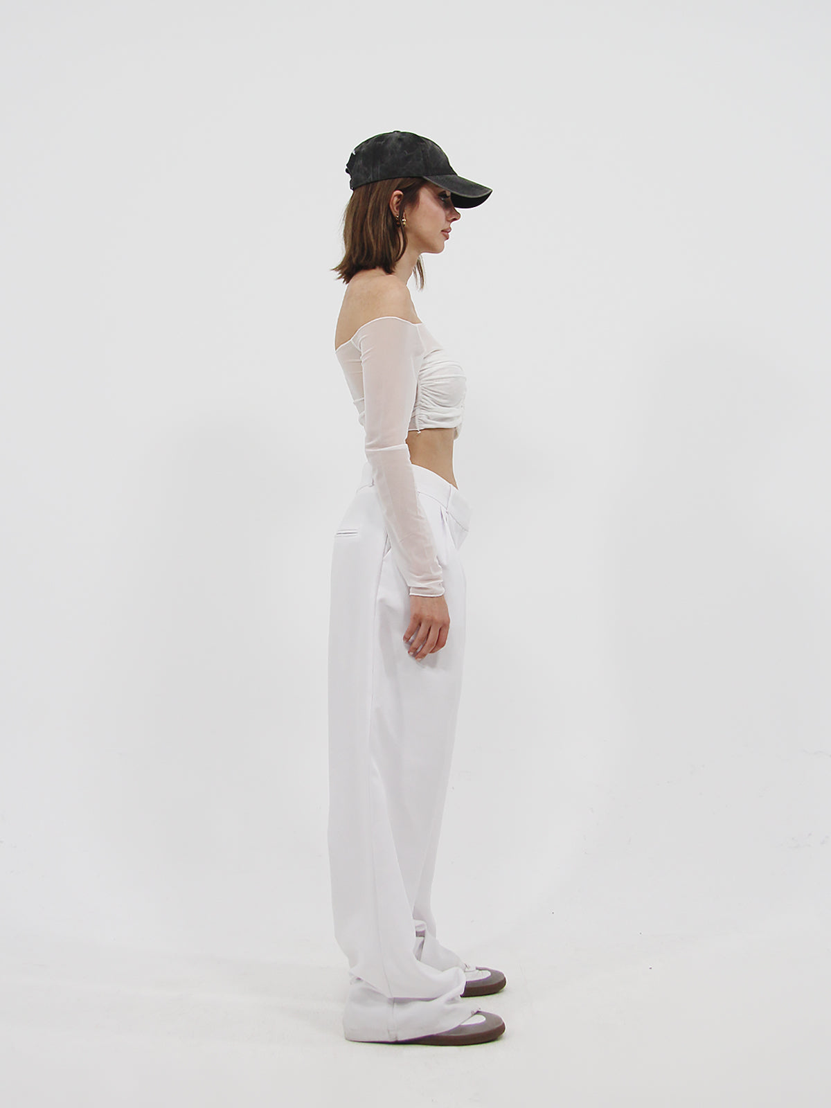 Tulle Long Sleeve Top