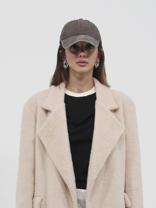 Denim Baseball Cap Brown
