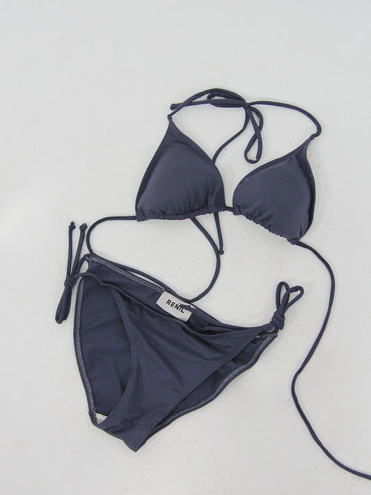 Tie Strap Bikini Bottom Grey