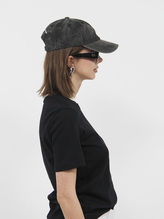 Denim Baseball Cap Grey