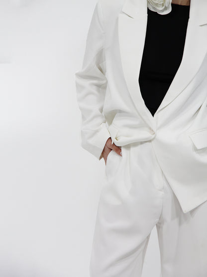 Straight Oversized Blazer Ecru