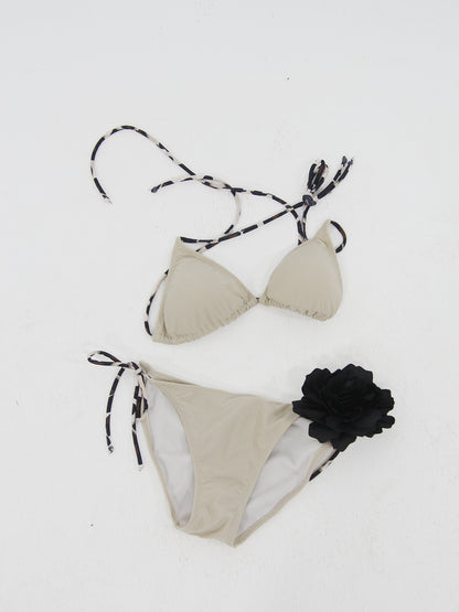 Tie Strap Bikini Bottom Stone