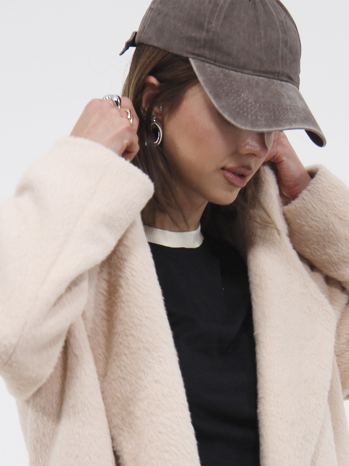 Denim Baseball Cap Brown