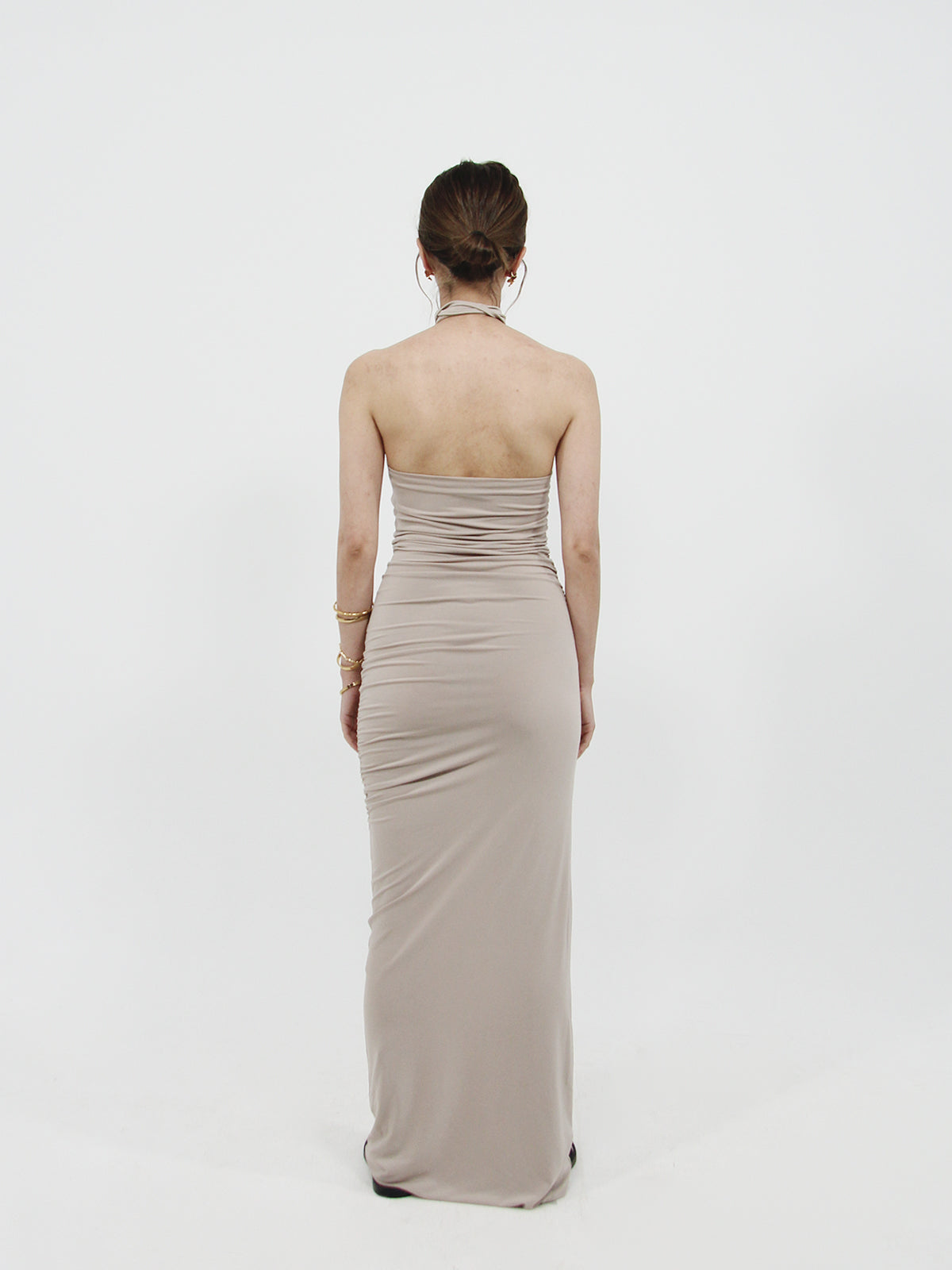 Rose Detail Maxi Dress Stone