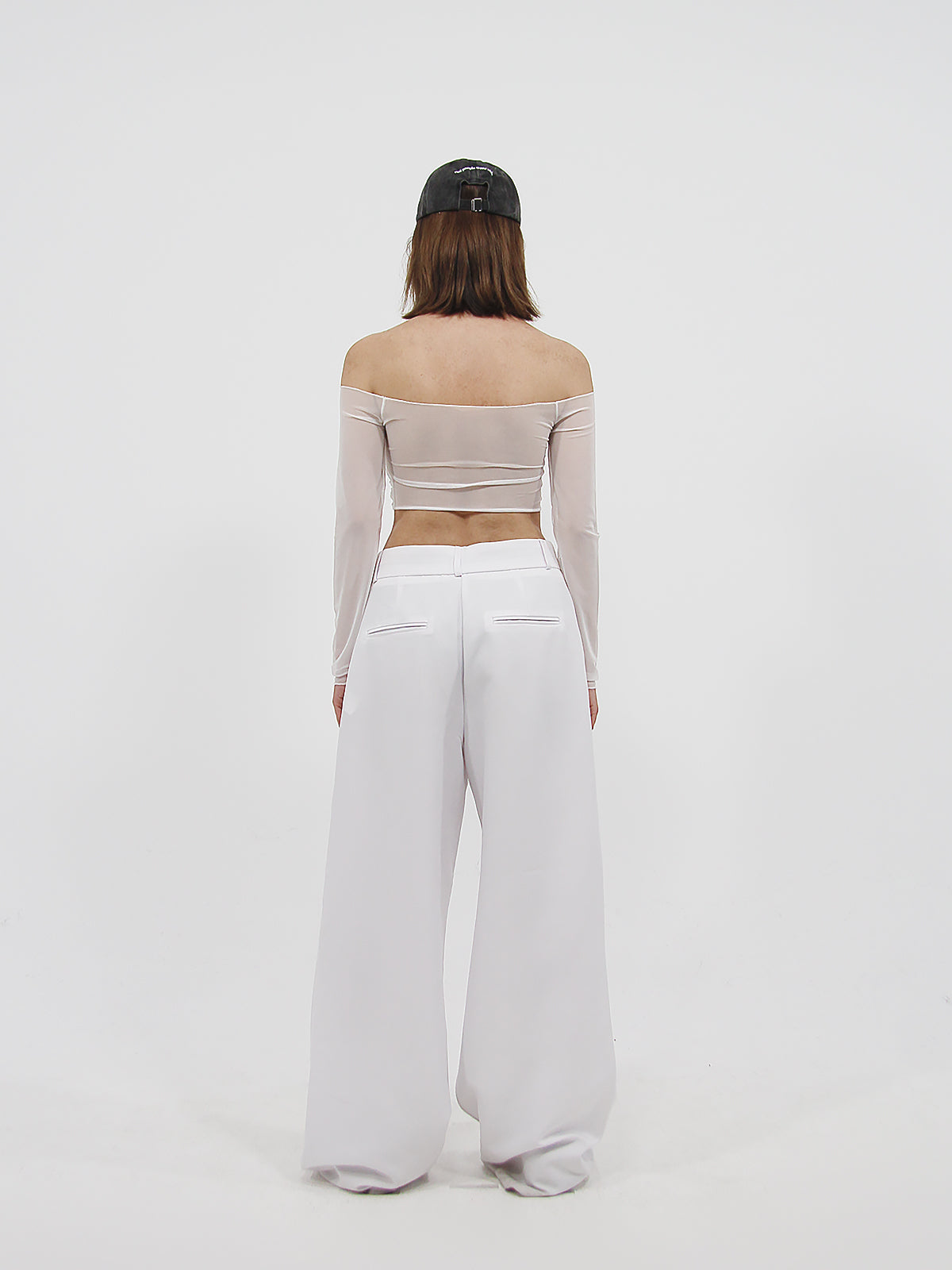 Tulle Long Sleeve Top