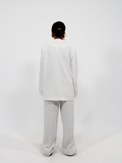 Straight Oversized Blazer Ecru