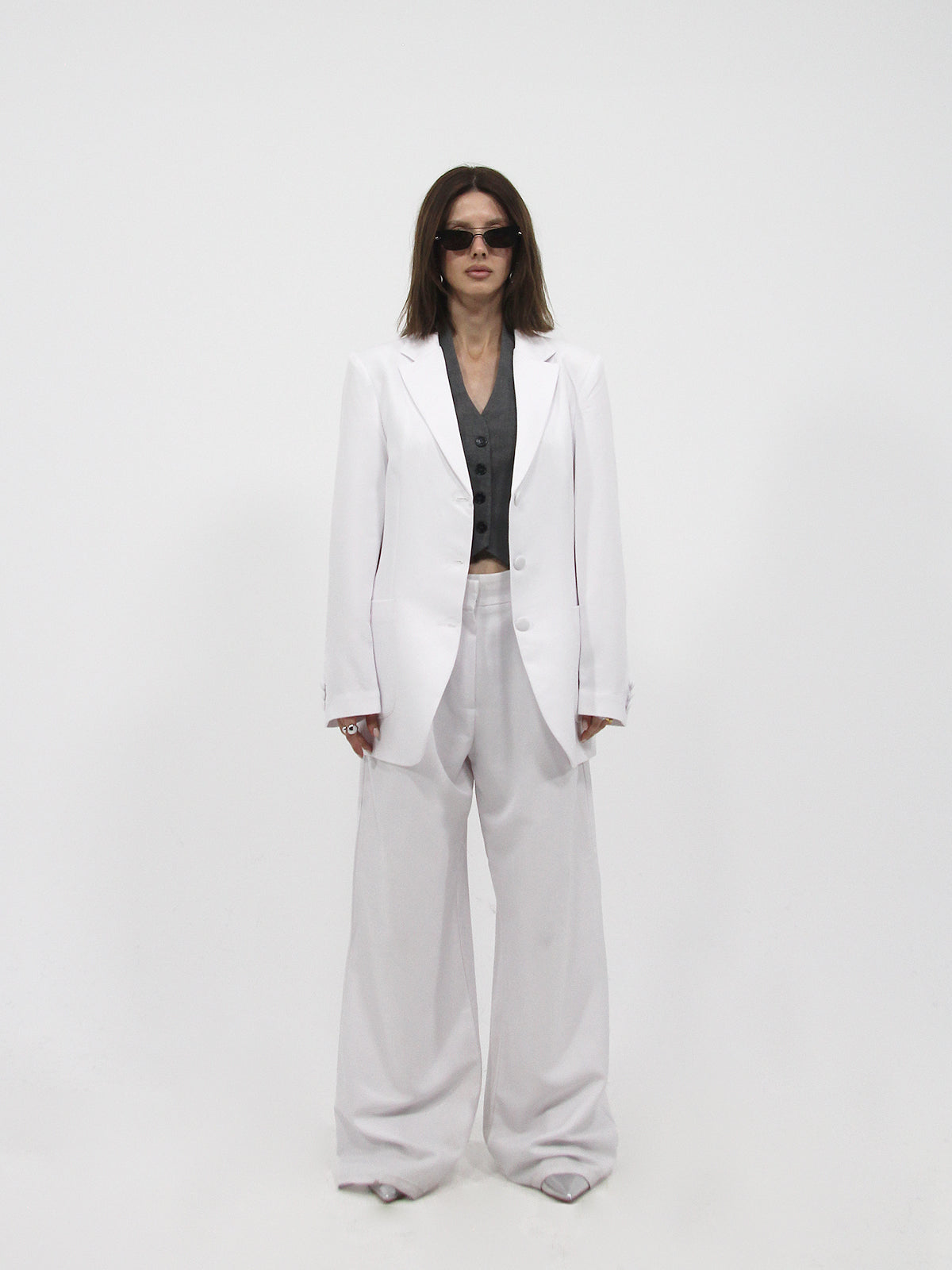 Oversized Twill Blazer