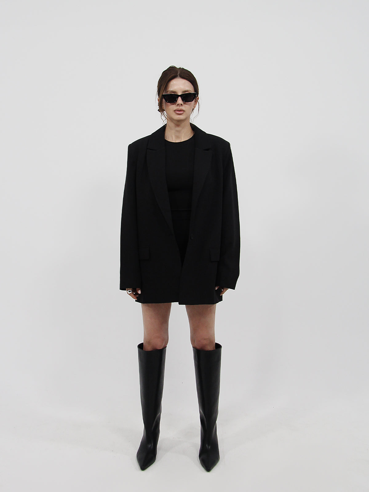 Straight Oversized Blazer Black