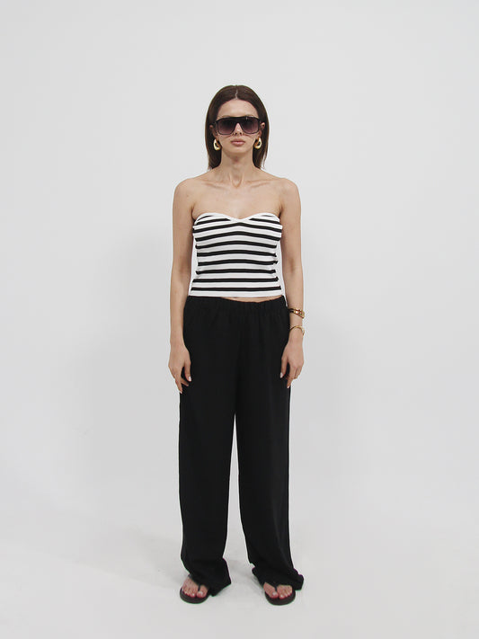 Strapless Striped Top