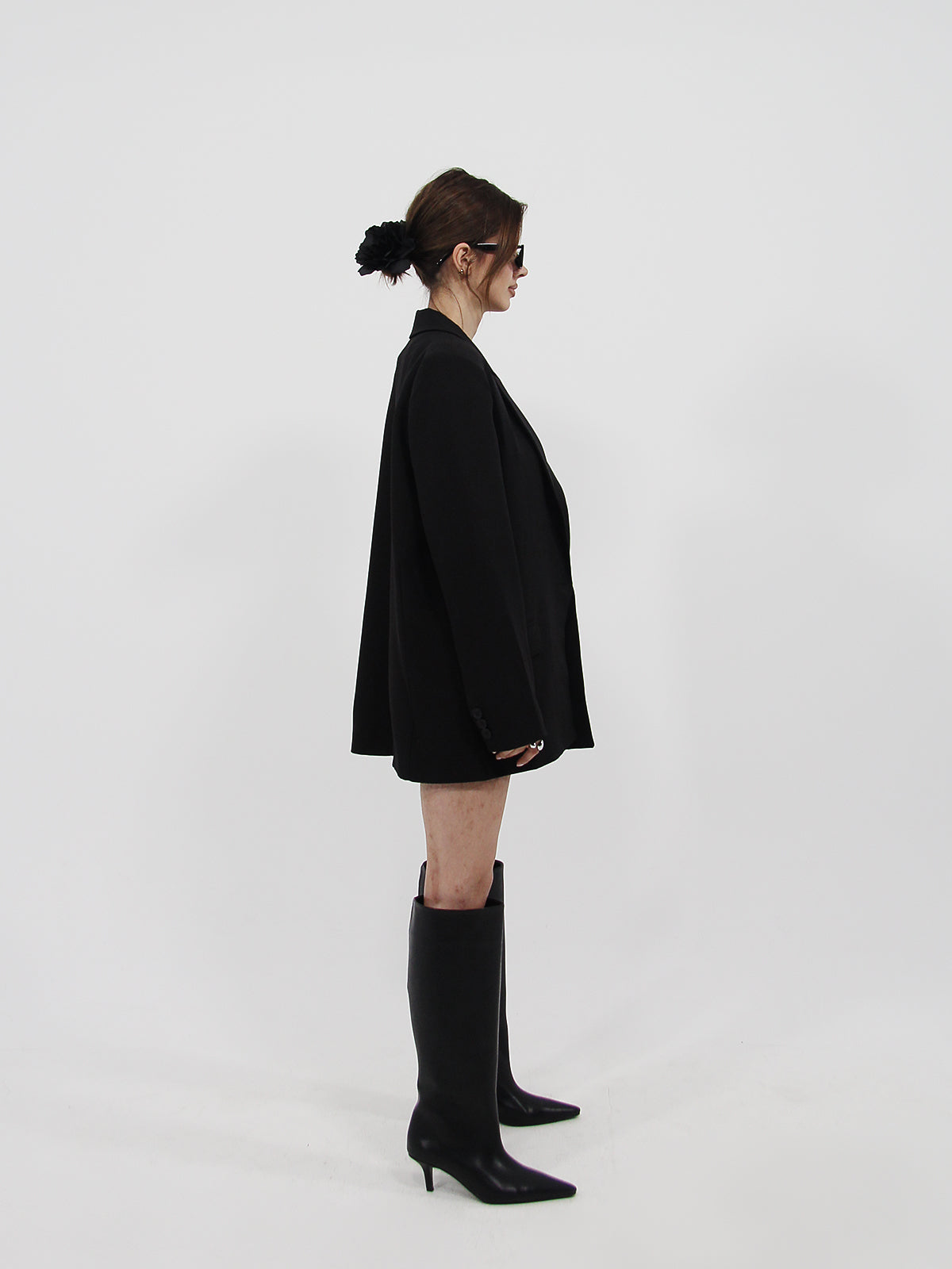 Straight Oversized Blazer Black