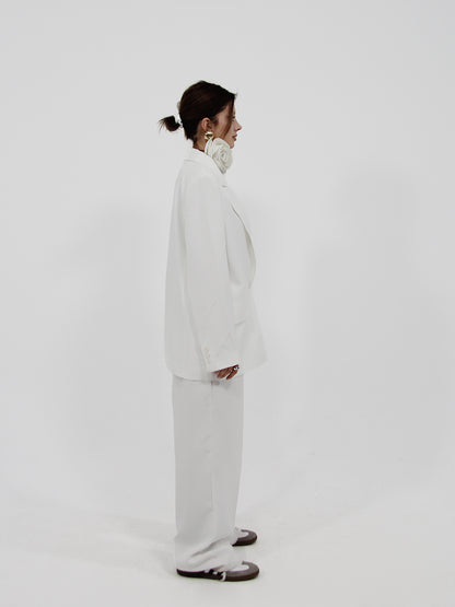 Straight Oversized Blazer Ecru