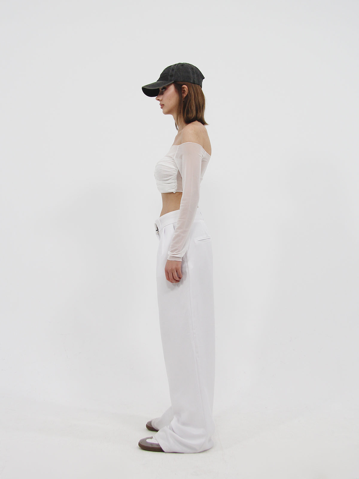 Tulle Long Sleeve Top