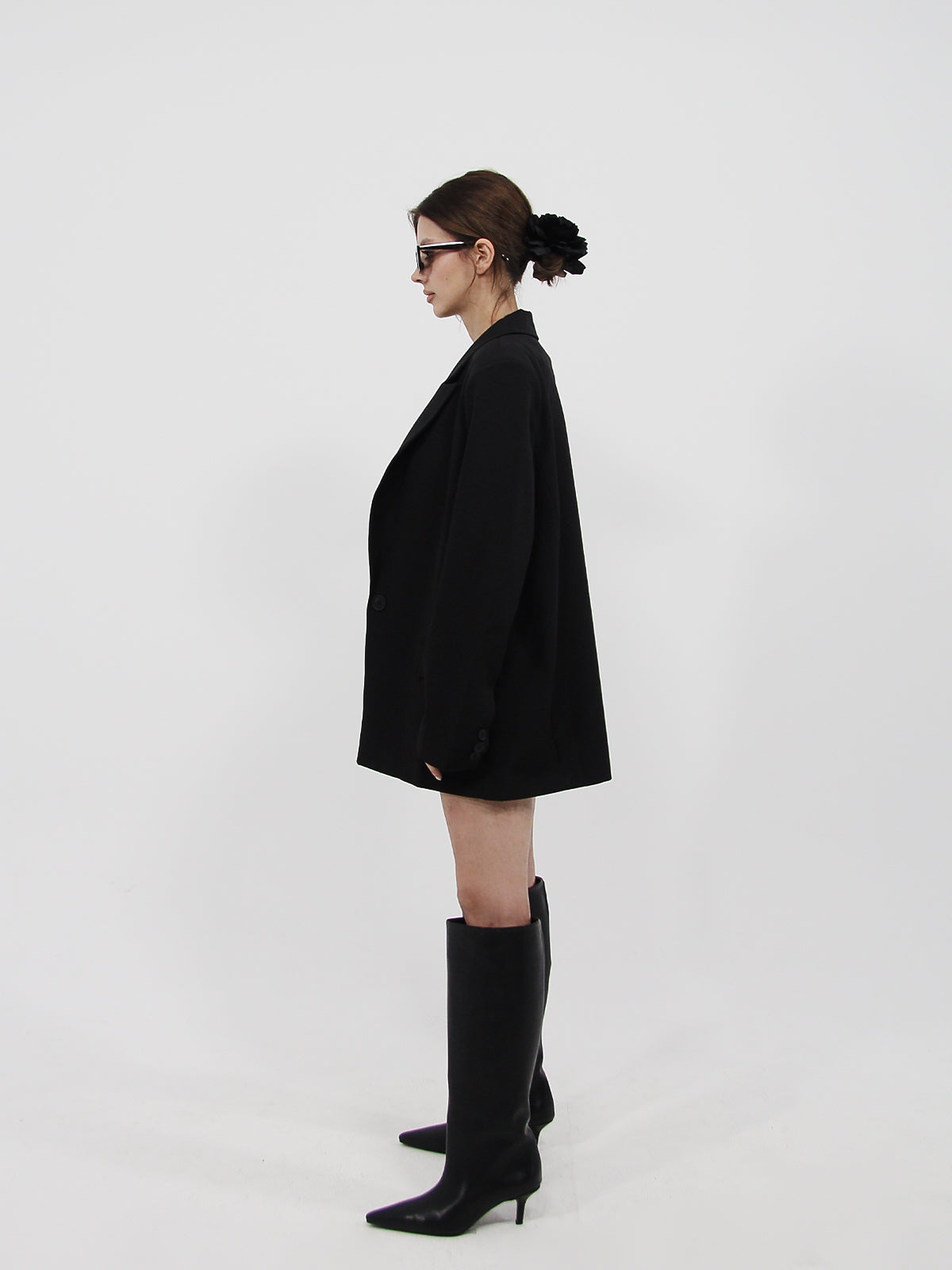 Straight Oversized Blazer Black