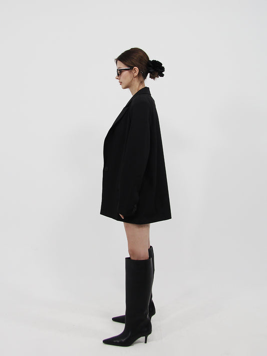 Straight Oversized Blazer Black