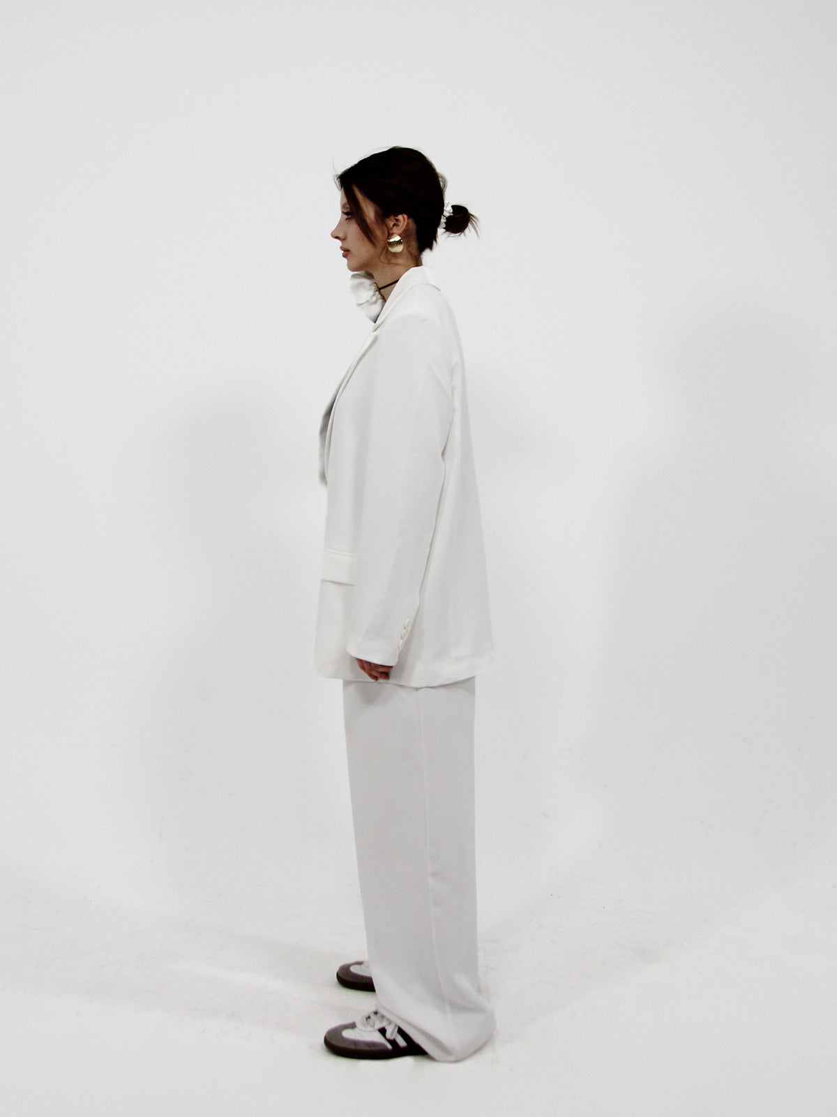 Straight Oversized Blazer Ecru
