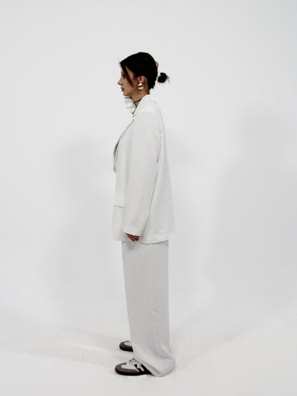 Straight Oversized Blazer Ecru
